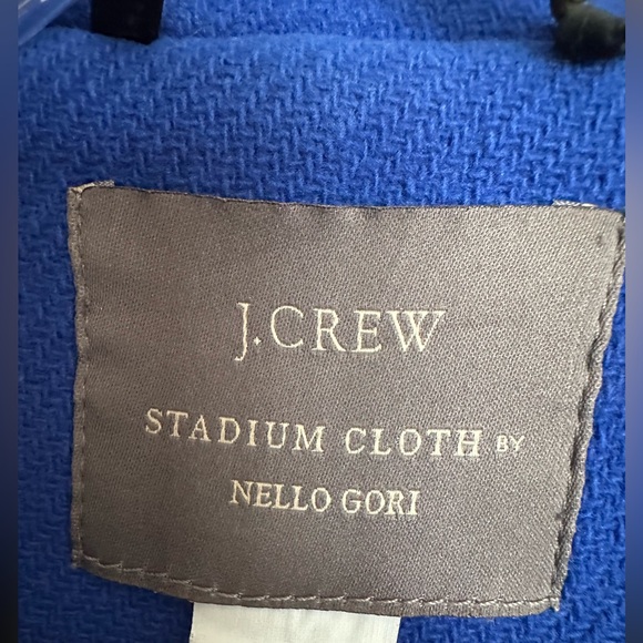 J. Crew Stadium Cloth by Nello Gori Royal Blue Wool Double Breasted Peacoat - Picture 5 of 9